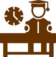 Studying on Desk I Vector Icon