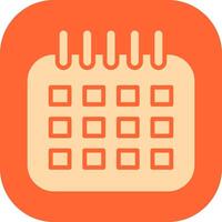 icono de vector de calendario marcado