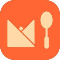 Spoon and Napkin Vector Icon