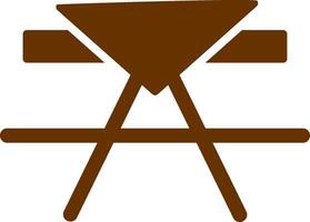 icono de vector de mesa de picnic