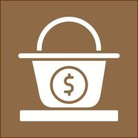 Dollar Basket Vector Icon