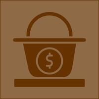 Dollar Basket Vector Icon