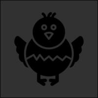 icono de vector de pollito