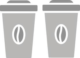 Two Coffees Vector Icon