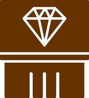 icono de vector de exhibición de diamantes