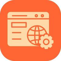 icono de vector de configuración del navegador