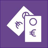 icono de vector de etiqueta euro