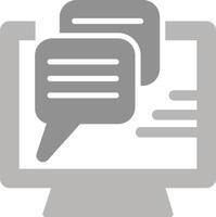 Computer Chatting Vector Icon