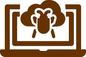 Bug Cloud Vector Icon
