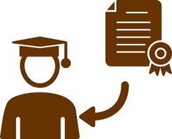 Receiving Diploma Vector Icon