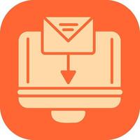 correo subir vector icono