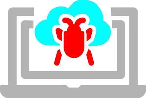 Bug Cloud Vector Icon