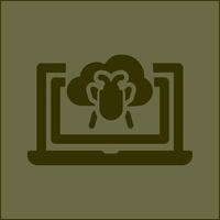 Bug Cloud Vector Icon