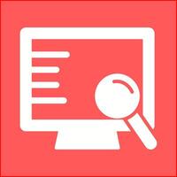 Computer Search Vector Icon