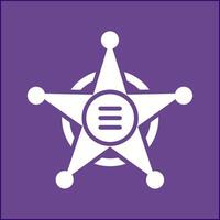 Sheriff Badge Vector Icon
