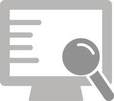 Computer Search Vector Icon