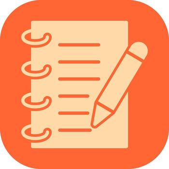 icono de vector de cuaderno de primavera