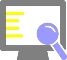 Computer Search Vector Icon