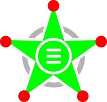 Sheriff Badge Vector Icon