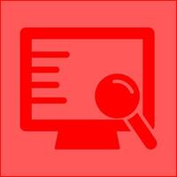 Computer Search Vector Icon