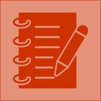 icono de vector de cuaderno de primavera