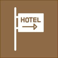 icono de vector de signo de hotel