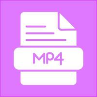 icono de vector de mp4