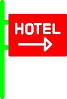 icono de vector de signo de hotel