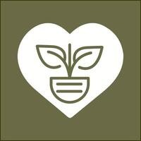 Ecology Heart Vector Icon
