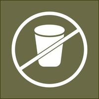 No Drinks Vector Icon