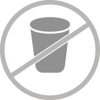 No Drinks Vector Icon