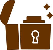 Open Treasure Box Vector Icon