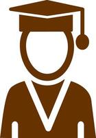 masculino graduado vector icono