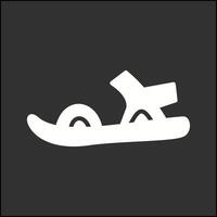 icono de vector de sandalias con estilo