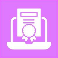 Online Certificate Vector Icon