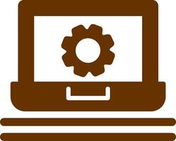 Laptop Setting Vector Icon