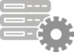 icono de vector de configuración de base de datos