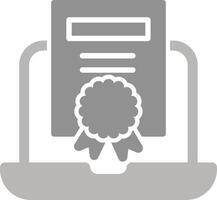 Online Certificate Vector Icon