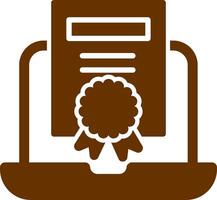 Online Certificate Vector Icon