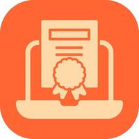 Online Certificate Vector Icon