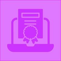 Online Certificate Vector Icon
