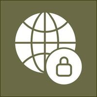 icono de vector de seguridad mundial