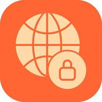 icono de vector de seguridad mundial