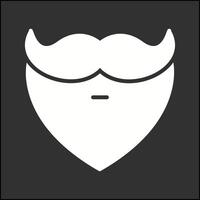 barba y Bigote yo vector icono