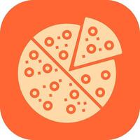 icono de vector de rebanada de pizza