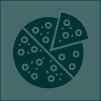 icono de vector de rebanada de pizza