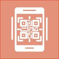 icono de vector de código qr