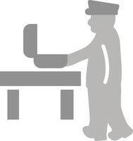 Guard Checking Briefcase Vector Icon