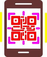 icono de vector de código qr