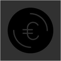 icono de vector de símbolo de euro